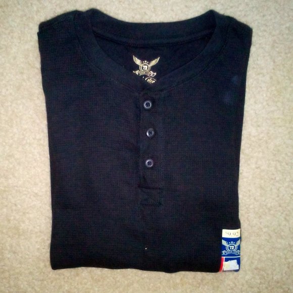 Faded Glory Other - Thermal Long Sleeve Shirt:  (3) Button.  New